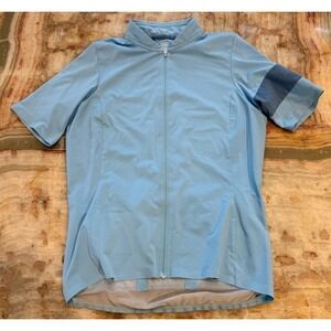 Rapha Mens Pro Team Cycling Jersey Light Blue Full Zip Short Sleeve Size S
